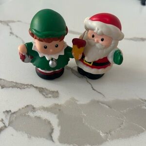 Fisher-Price Little People Christmas Santa & Elf Figures – Holiday Lot